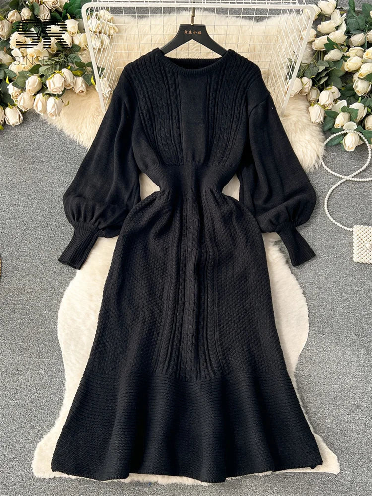 Loose Casual Knit Long Dress