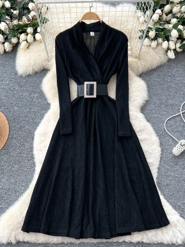 Autumn Elegant Print Dress