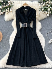 Autumn Elegant Print Dress