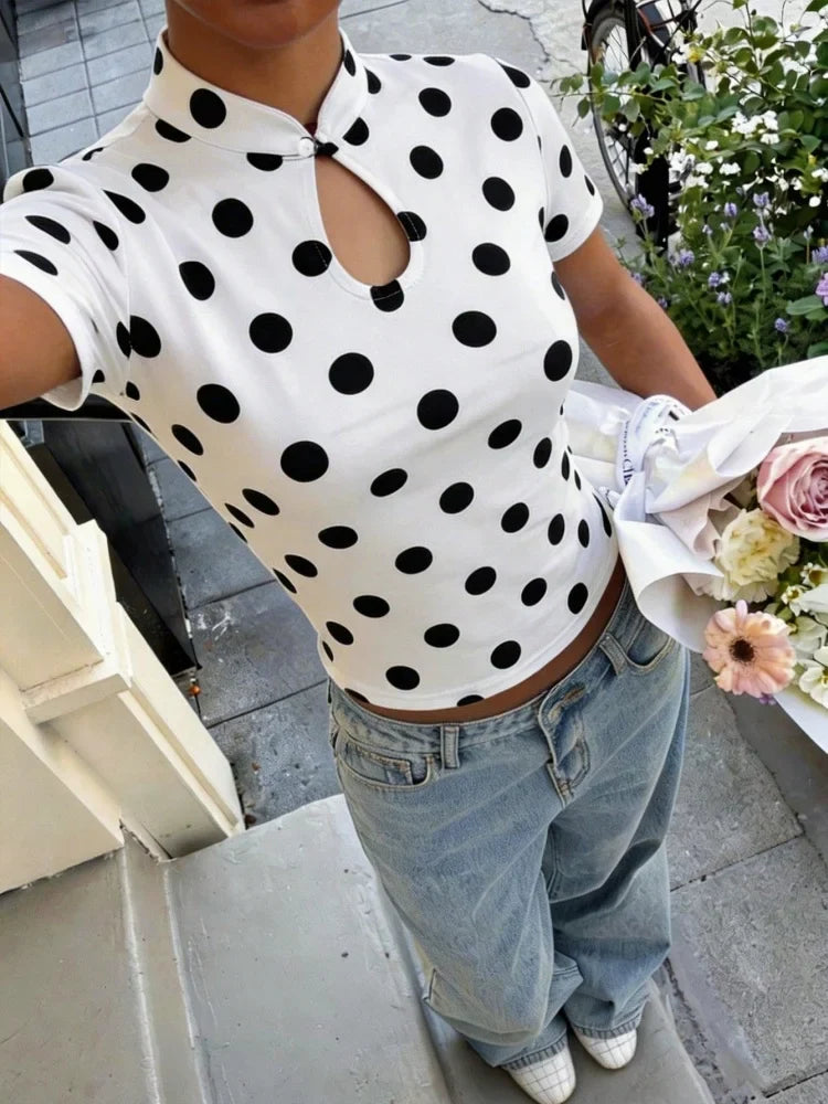 Polka Dot Crop Top