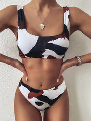 Sexy Cow Print Bikini Set