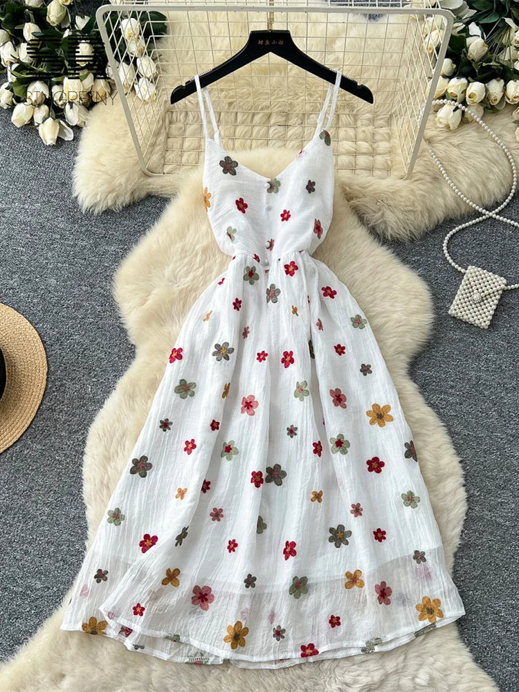 Embroidery Casual A-line Dress