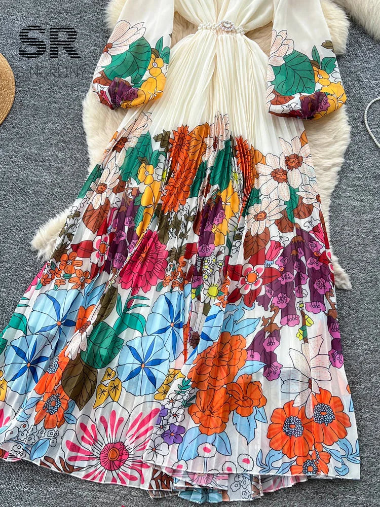 Bohemian Floral Print Dress