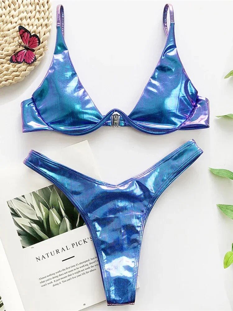High Cut V-bar Underwired Bikini
