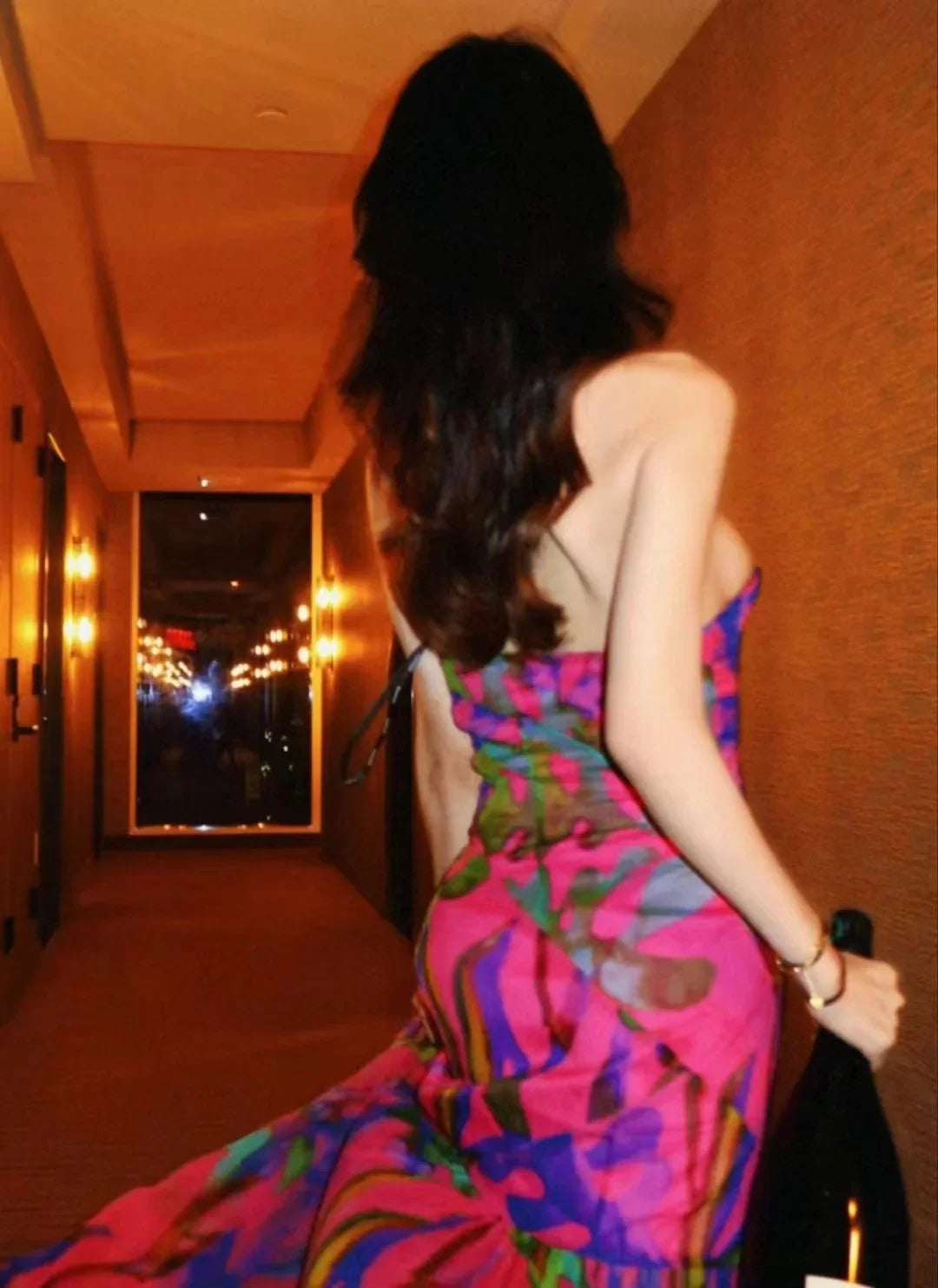 Retro Printed Long Dress