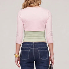 Thin Cover Up Streetwear Bolero T-shirt