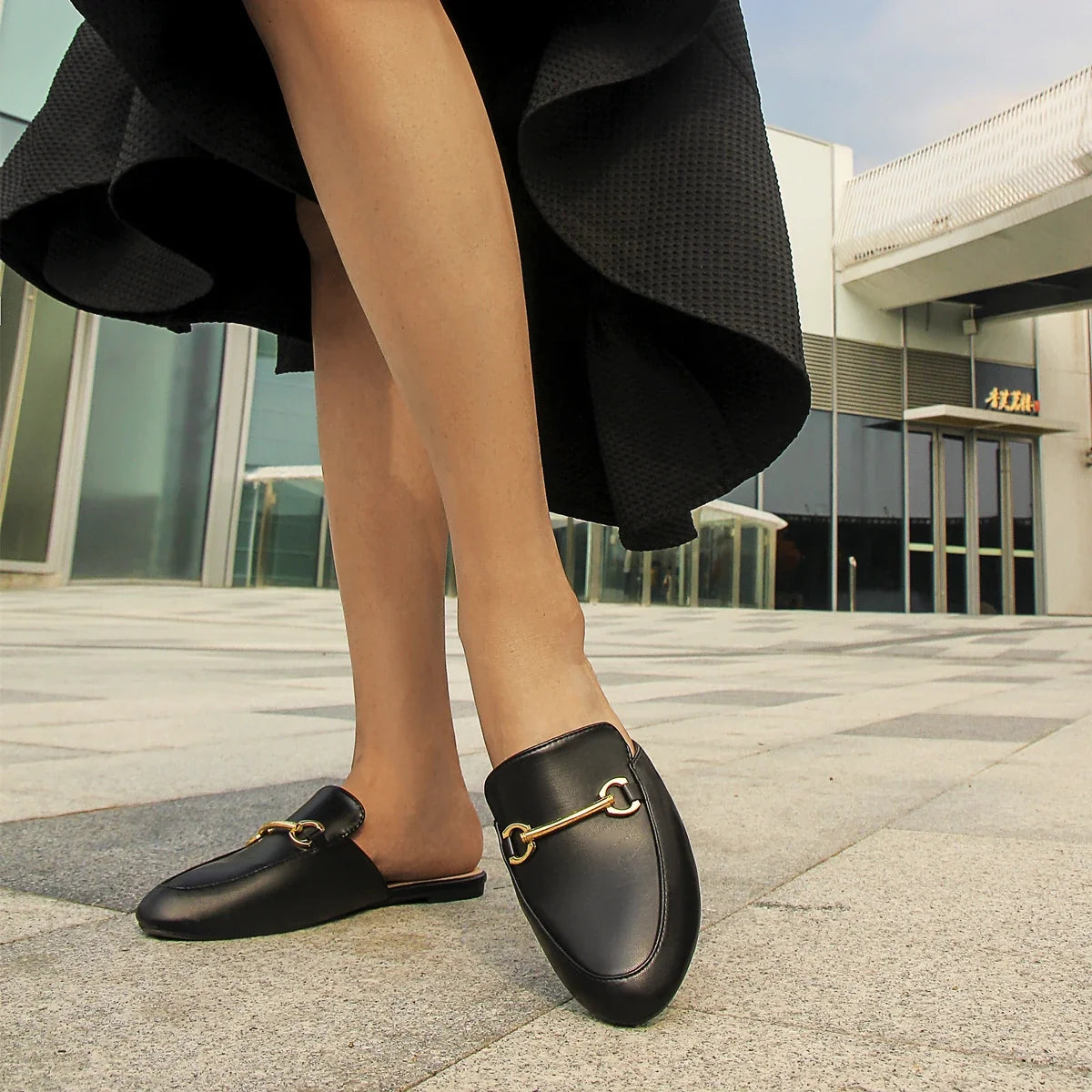 Backless Slip On Comfortable Four Season Mules Loafers