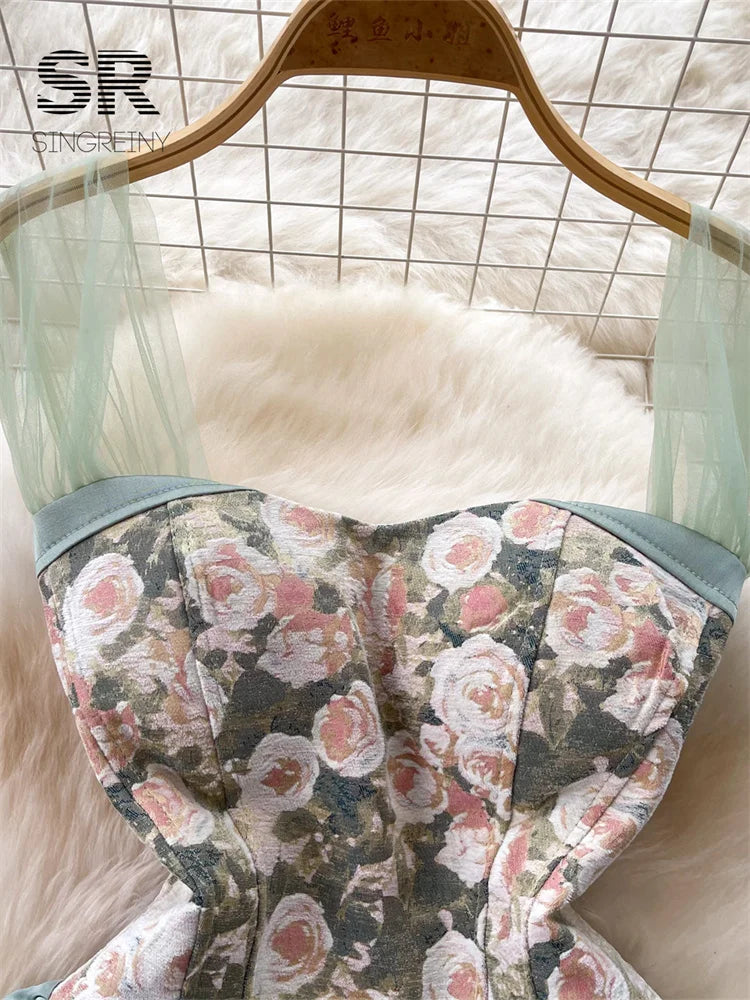Floral Satin Dress