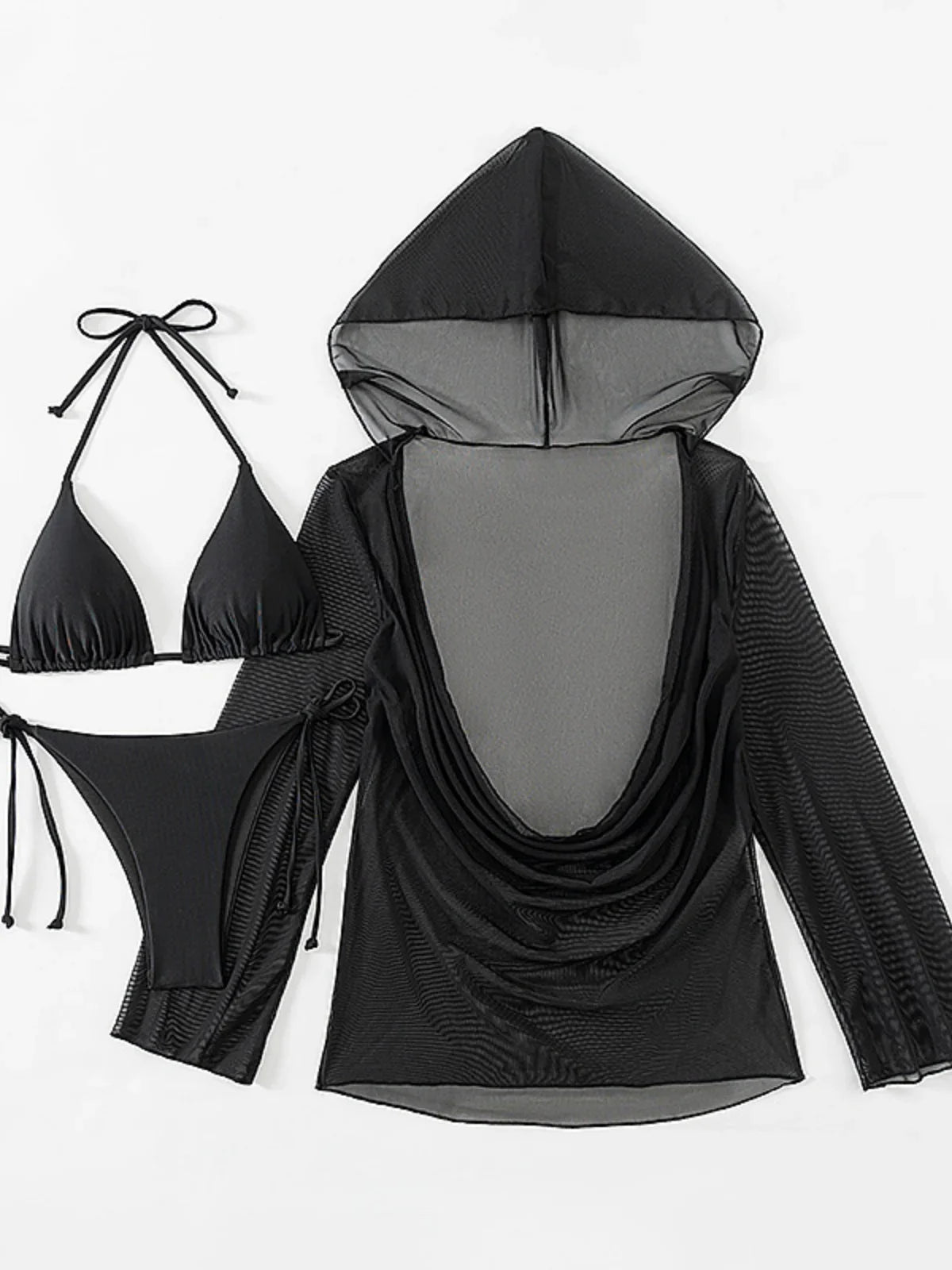 Sexy White Black Bikini Set