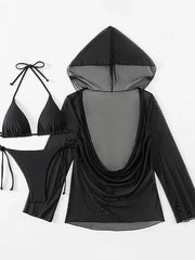 Sexy White Black Bikini Set