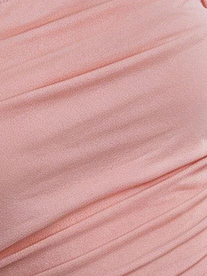 New Pink Valentine Ins Style Knit Square Neck Crop Top
