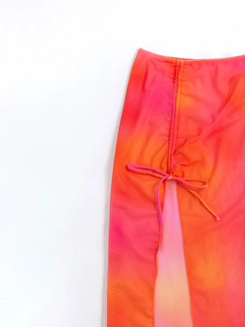 Vintage Orange Tie Dye Bikini Set