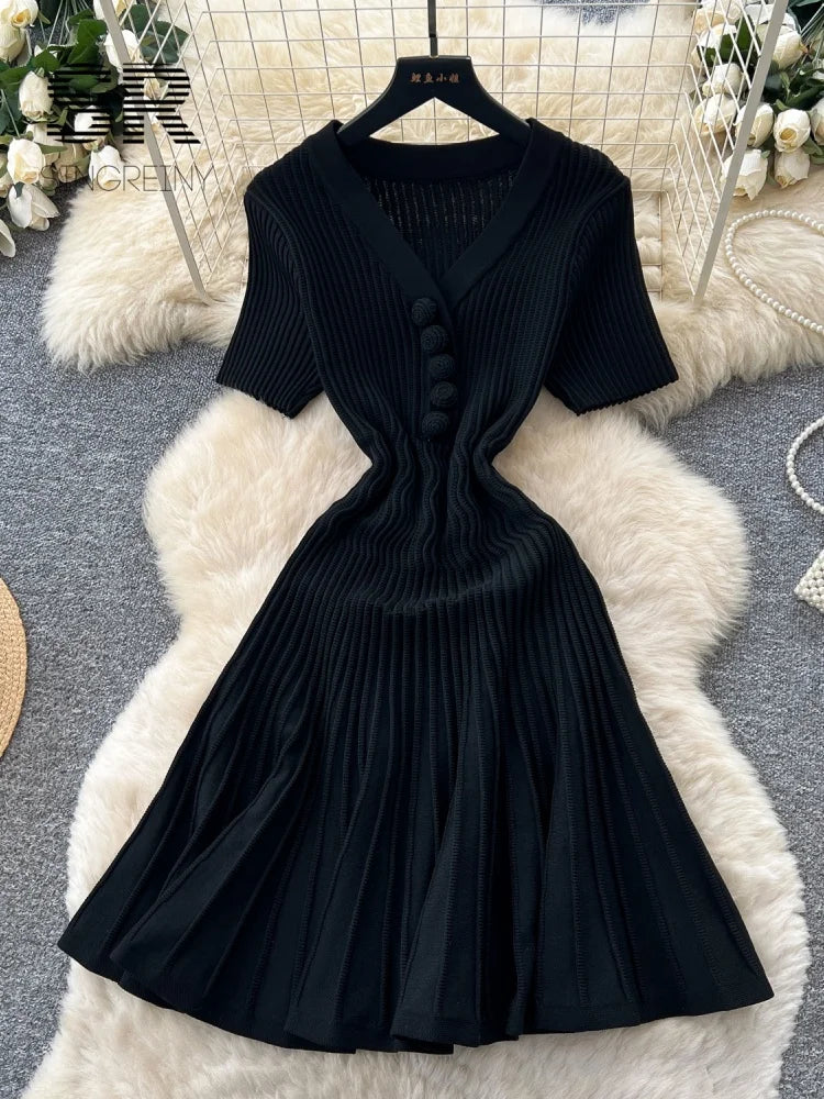 Minimalist Solid Knitted SunDress