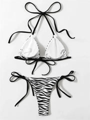 Sexy Zebra Striped Bikini