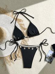 Halter Shell Starfish Push Up Bra Beach Bathing Suit Micro Swimsuit