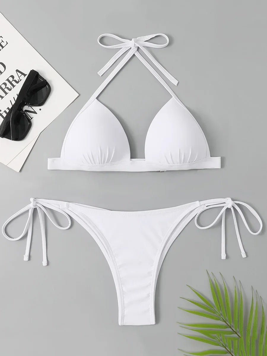 Halter Bra Cup Bikini