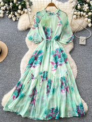 Floral Chiffon Maxi Dress