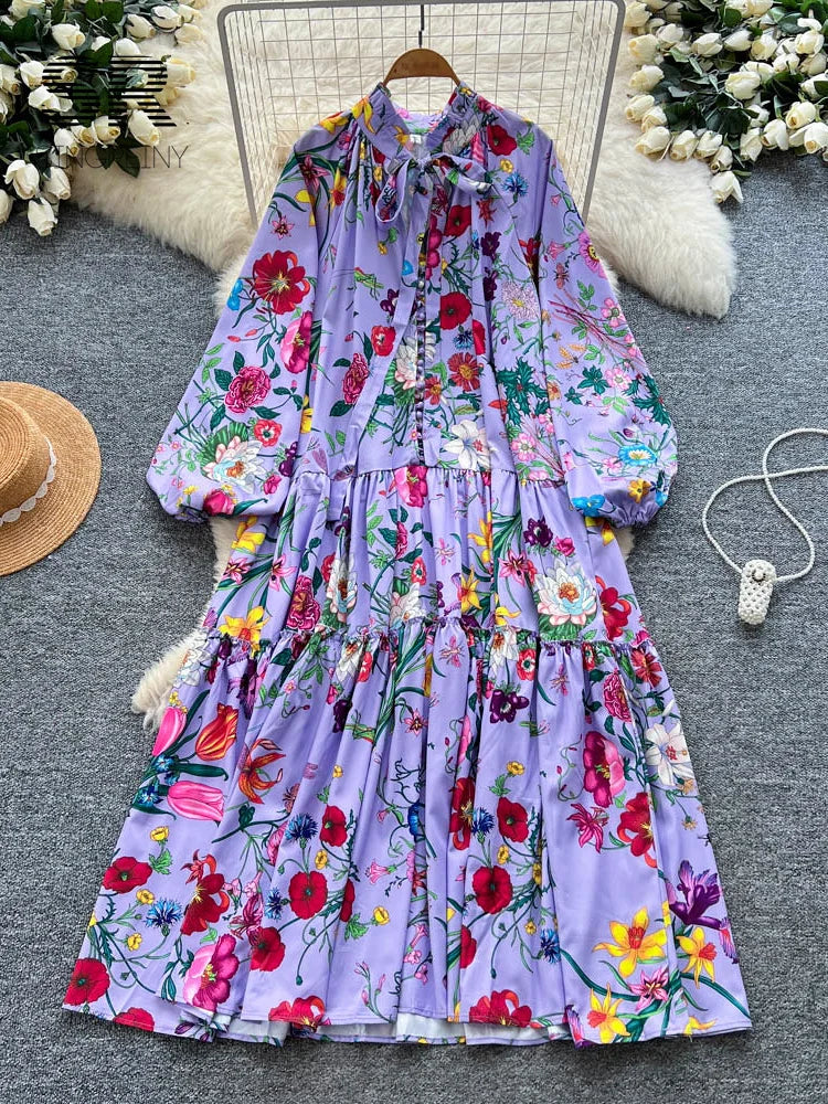 Bohemian Floral Oversize Dress