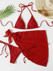 Sexy Solid Brown Bikini