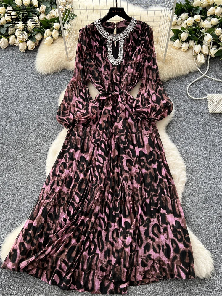 Leopard Diamonds Party Dress