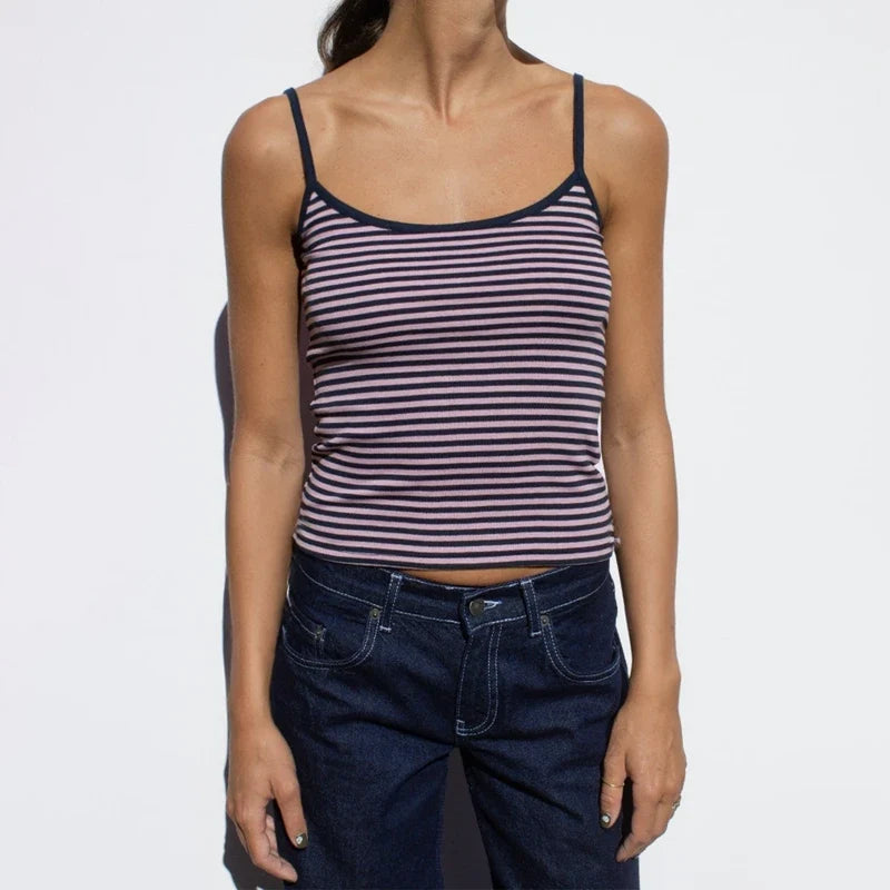 Y2k Striped Tank Top