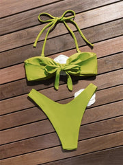 3D Flowers Bandeau Bikini