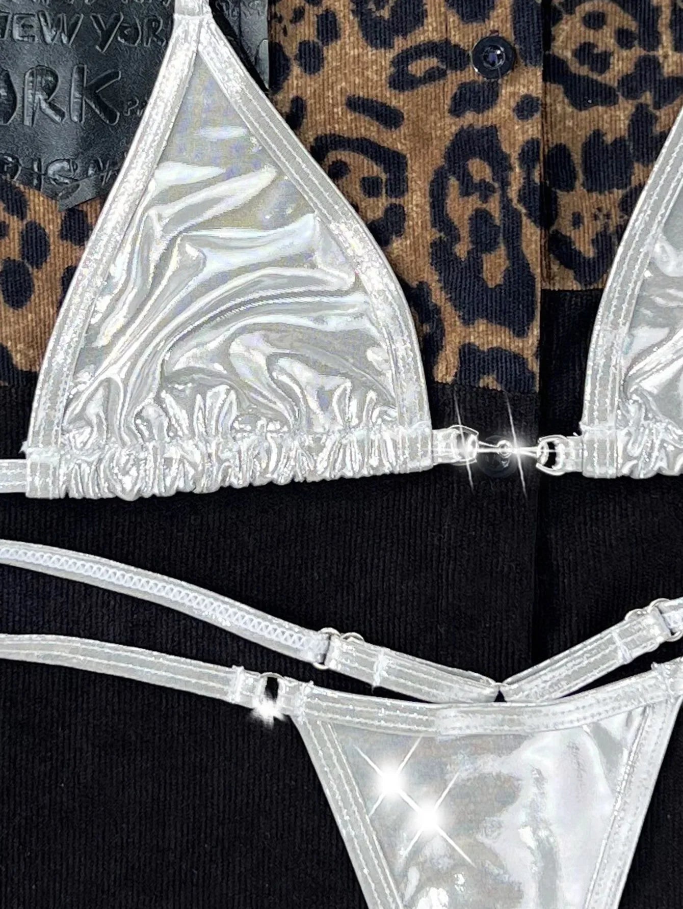 Sexy Silver Triangle Bikini