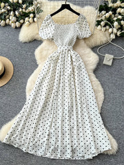 Vacation Polka Dot Long Dress
