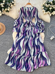 Vacation Artistic Print Dress