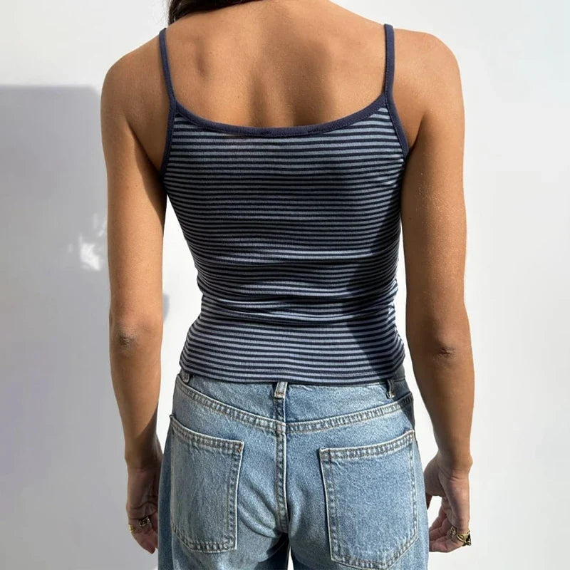 Y2k Striped Tank Top