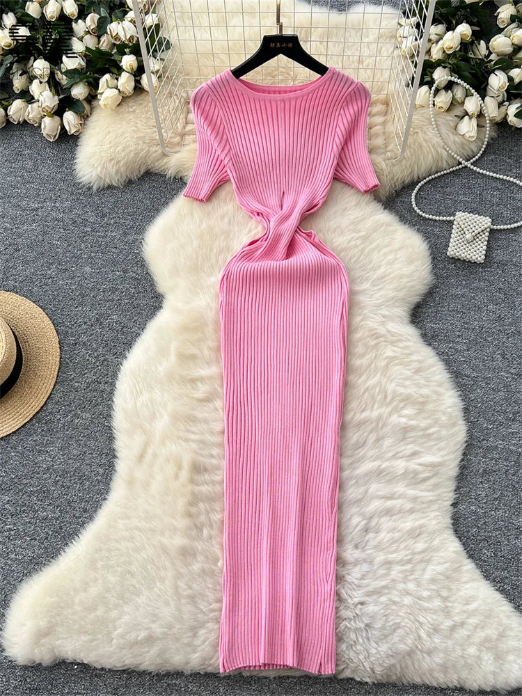 Sexy Hollow Out Knitted Dress