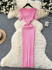 Sexy Hollow Out Knitted Dress