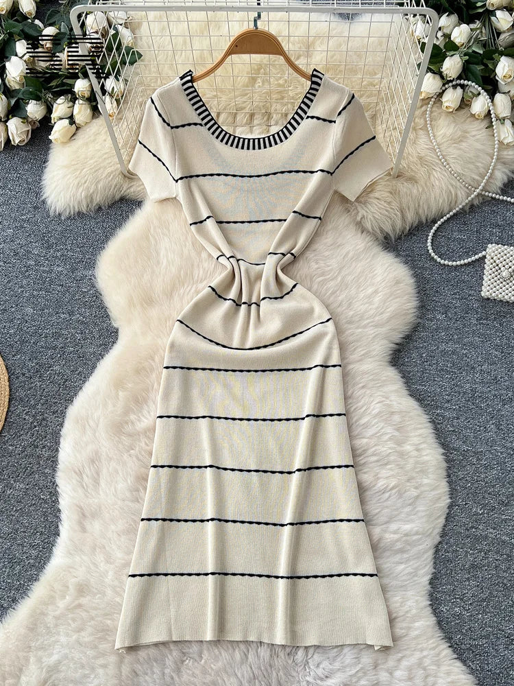 Striped Vacation Long Dress