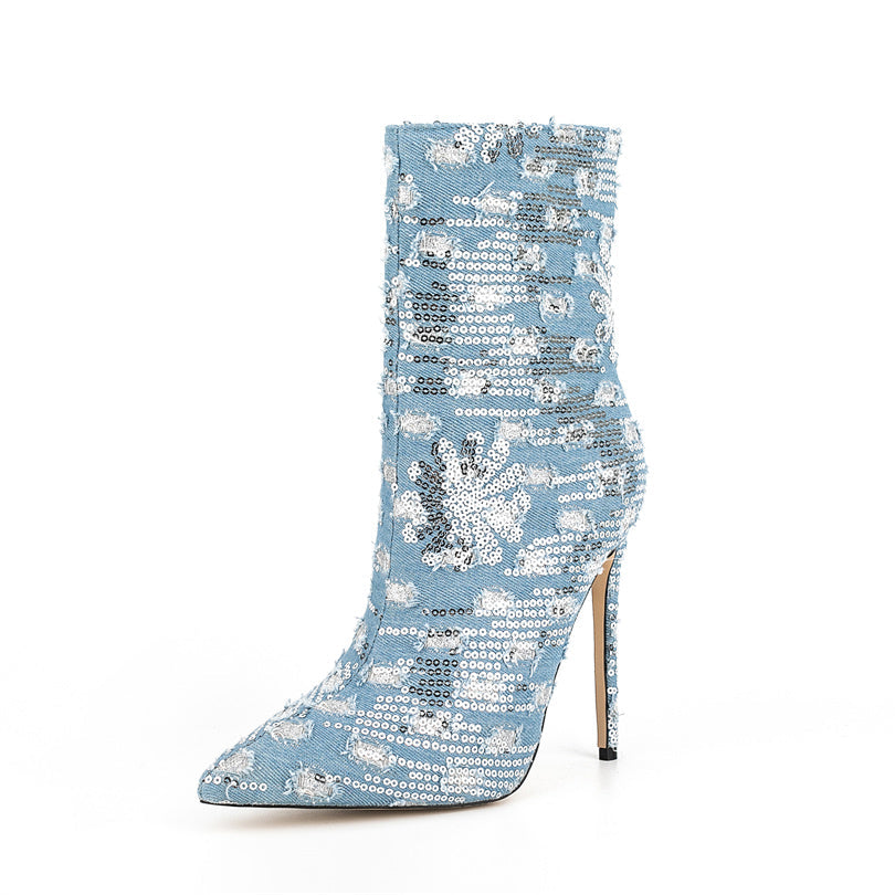 Luna Denim High Heels