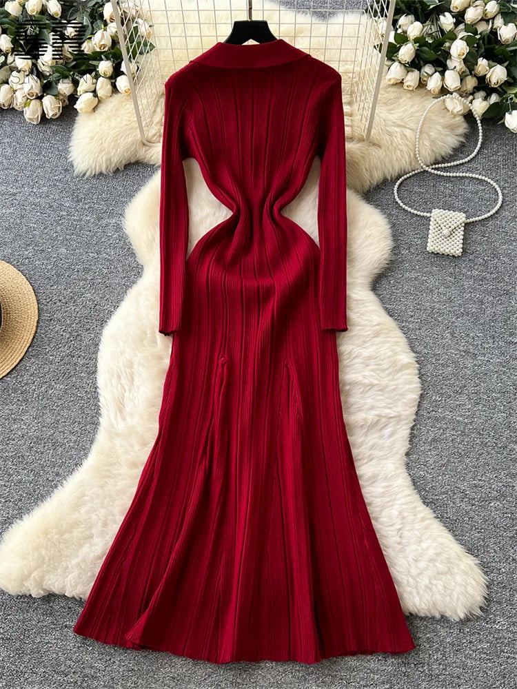 Elegant Knitted Party Dress
