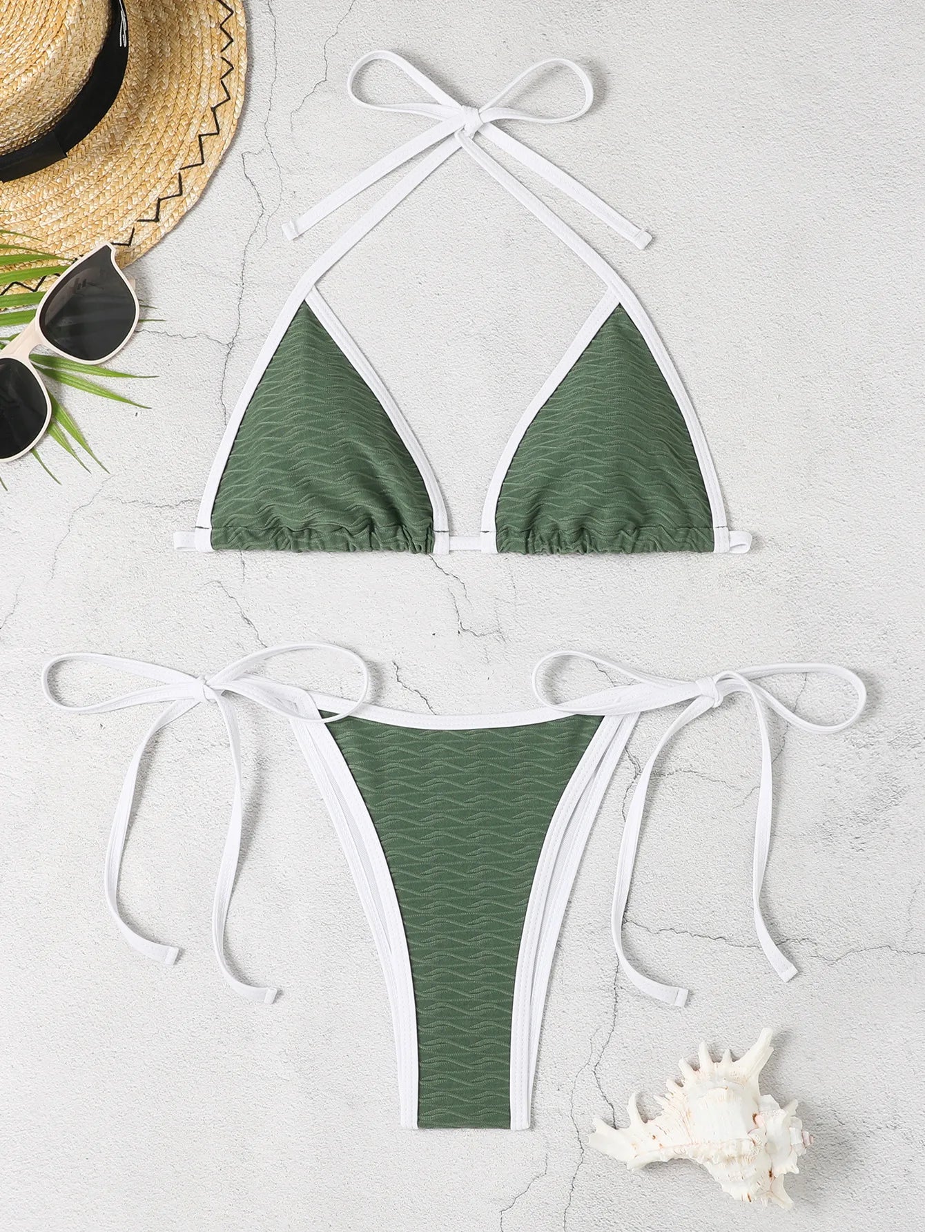 Sexy Black Contrast Bikini Set