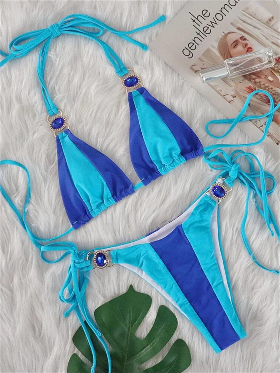 Sexy Rhinestones Bikini