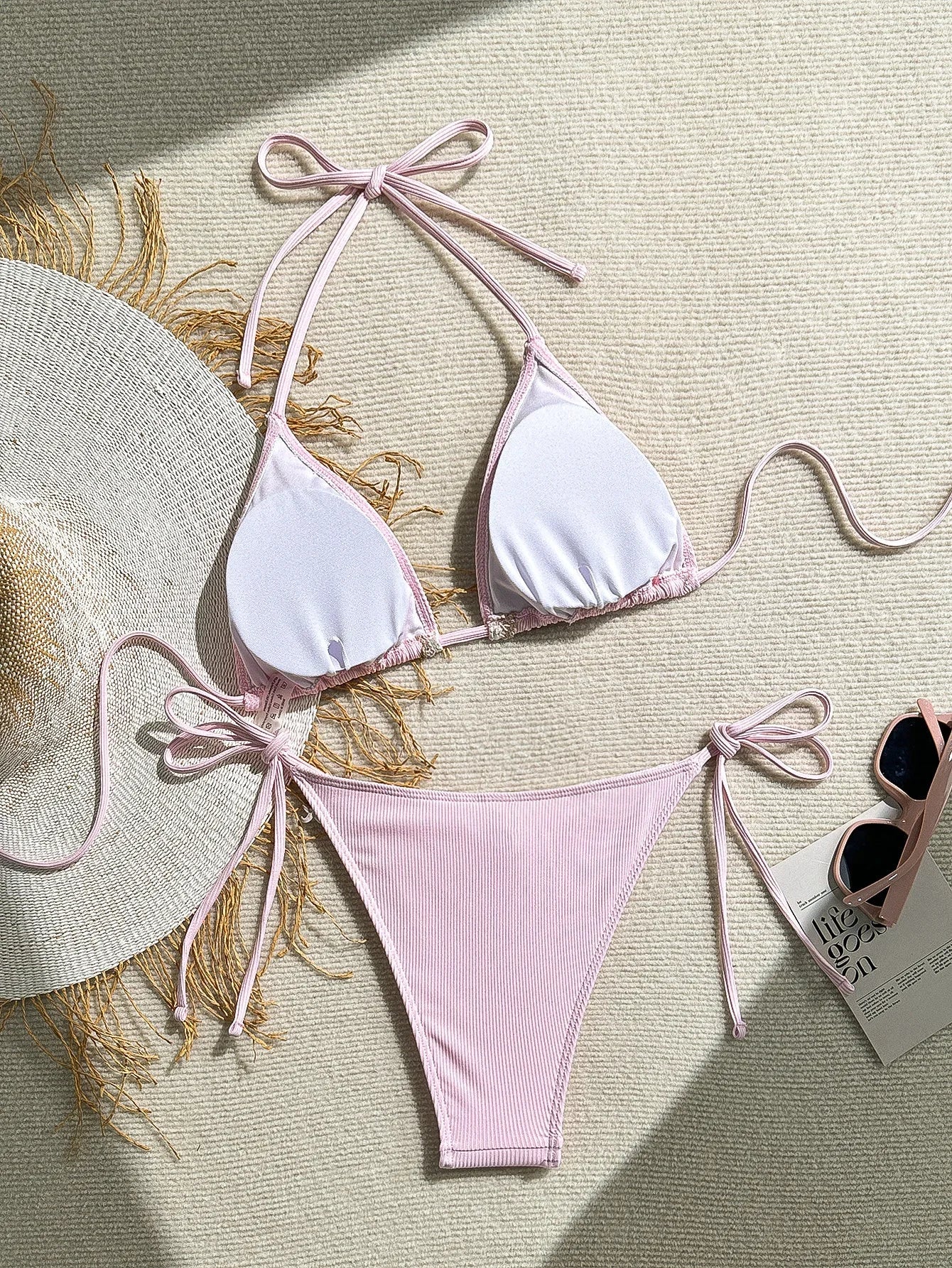 Halter Shell Starfish Push Up Bra Beach Bathing Suit Micro Swimsuit