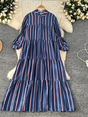 Vacation Striped Loose Dress