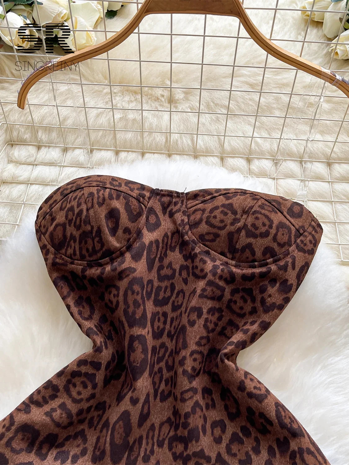 Strapless Leopard Sexy Tutu Dress