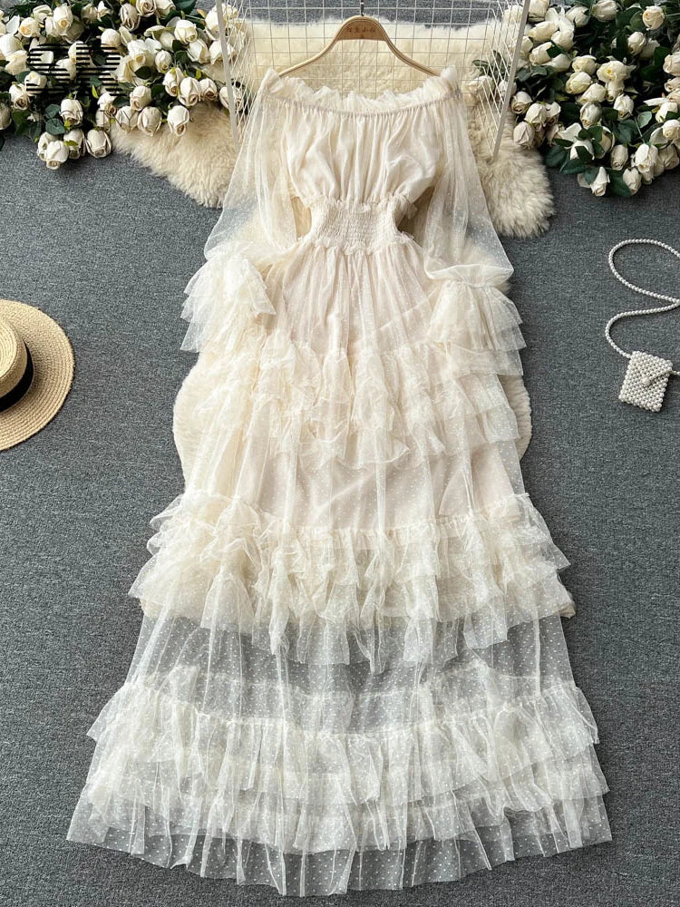 Mesh Party Long Dress