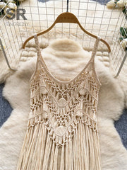 Tassel Knitting Beach Dress