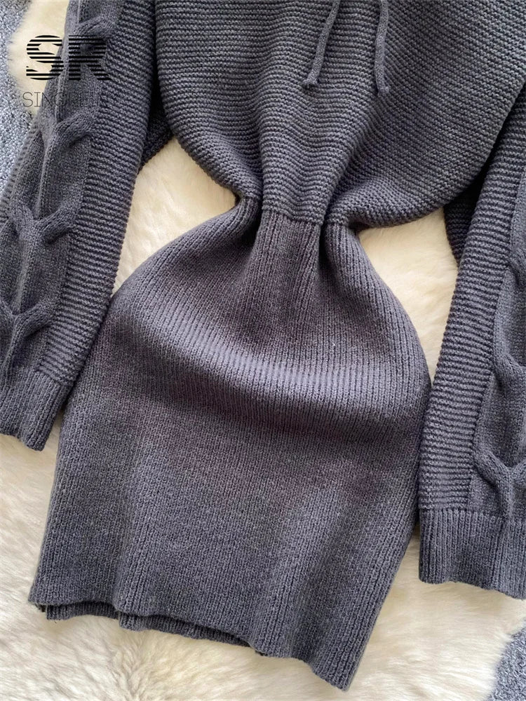 Twist Drill Knitted Dress