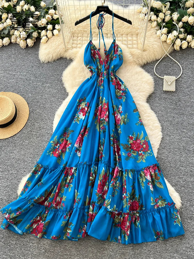 Floral Print Bohemian Dress