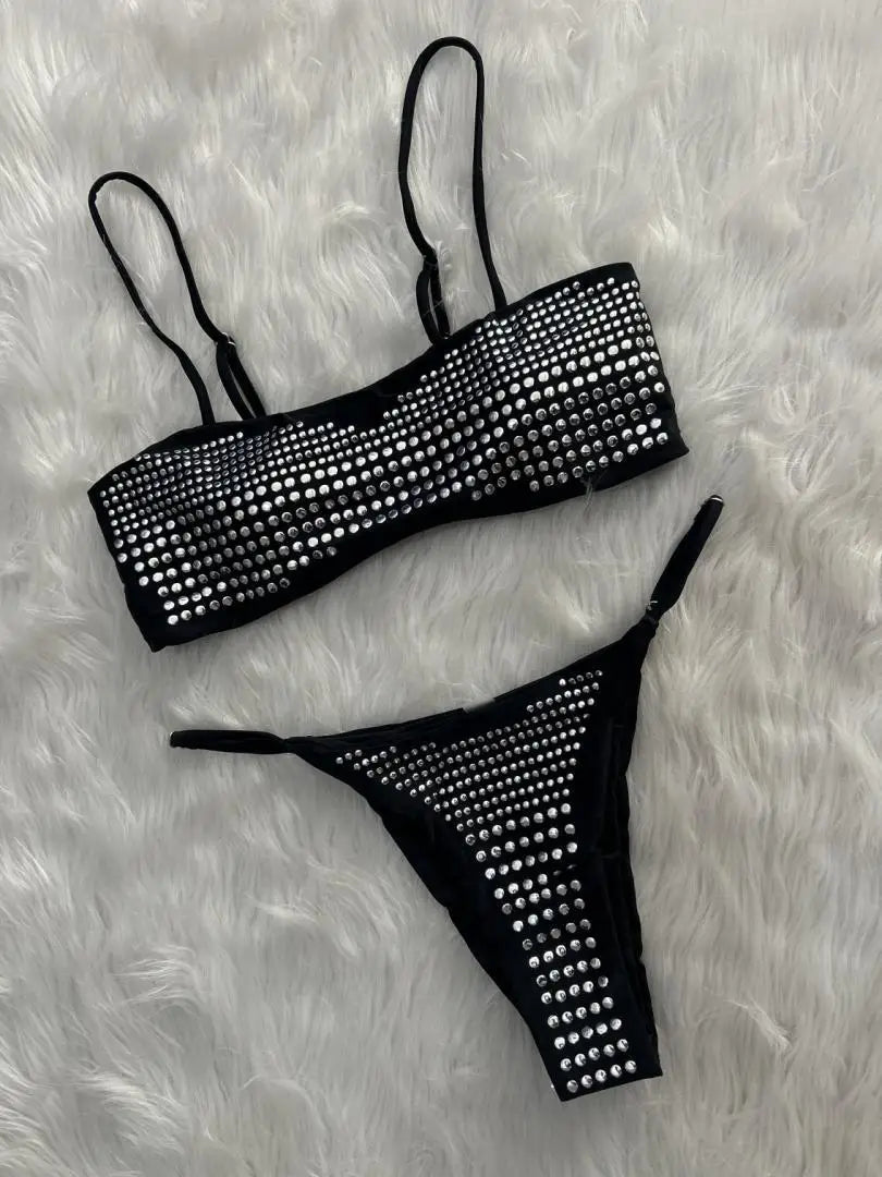 Luxury Rhinestone Micro Bikini Set