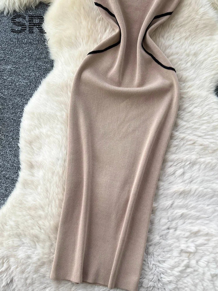 Minimalist Casual Knitting Dress