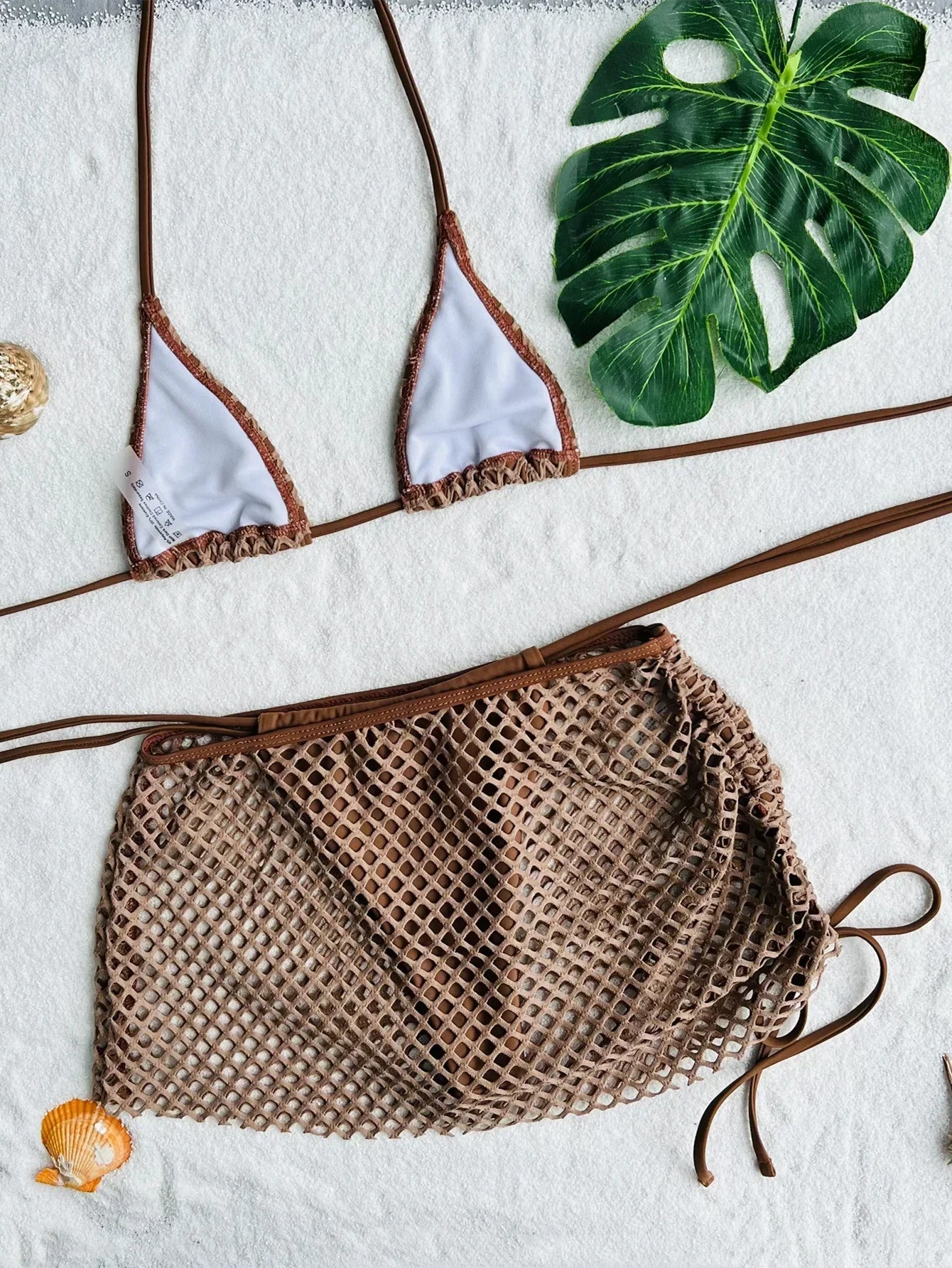 Sexy Brown 3 Piece Bikini