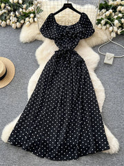 Vacation Polka Dot Long Dress