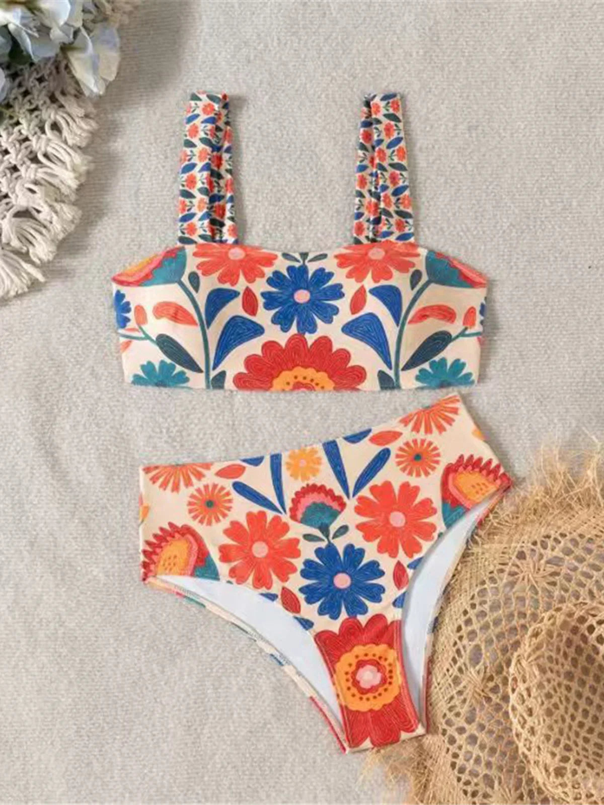 XS - XXL Floral Printed Female Swimsuit