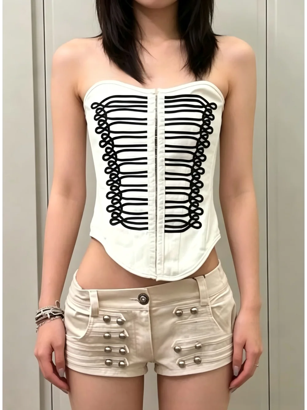 Cropped Strapless Tube Top